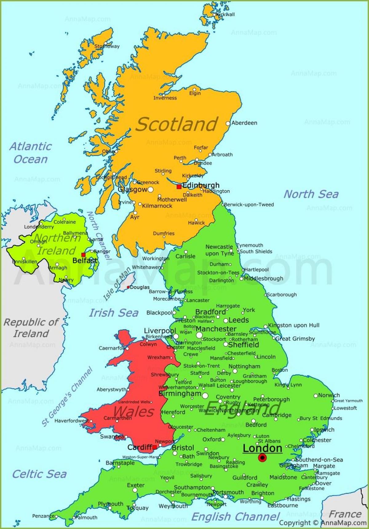 spojené království mapa Mapa Spojené Království   mapa Spojené Království (Severní Evropa  spojené království mapa