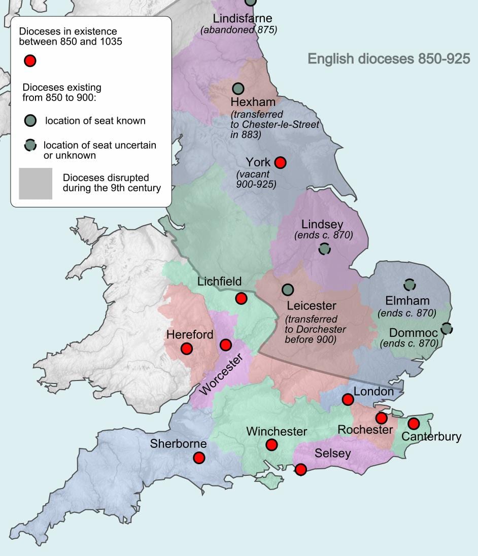 mapa velké Británie viking