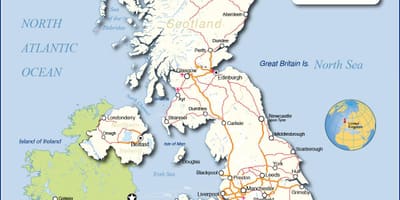 Mapa ukazuje BRITSKÝCH letištích