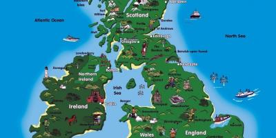 Spojené Království turistická mapa