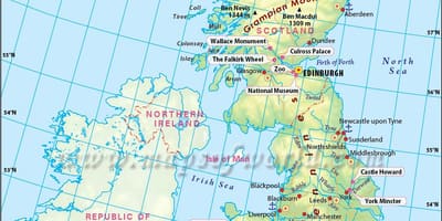 Britský kanál sítě mapě