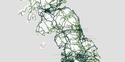 Spojené Království dopravní mapa