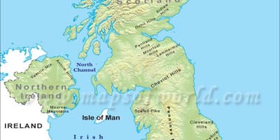 UK pohoří mapě