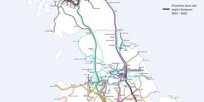 Železniční mapa tras UK