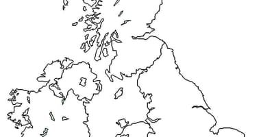 Velká Británie mapa obrys