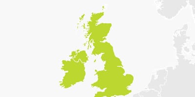 Mapa Velké Británie pro děti