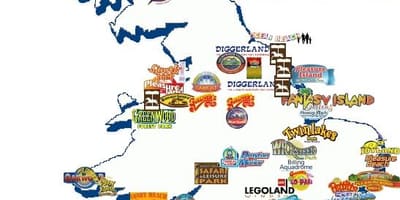 Mapa KRÁLOVSTVÍ zábavních parků